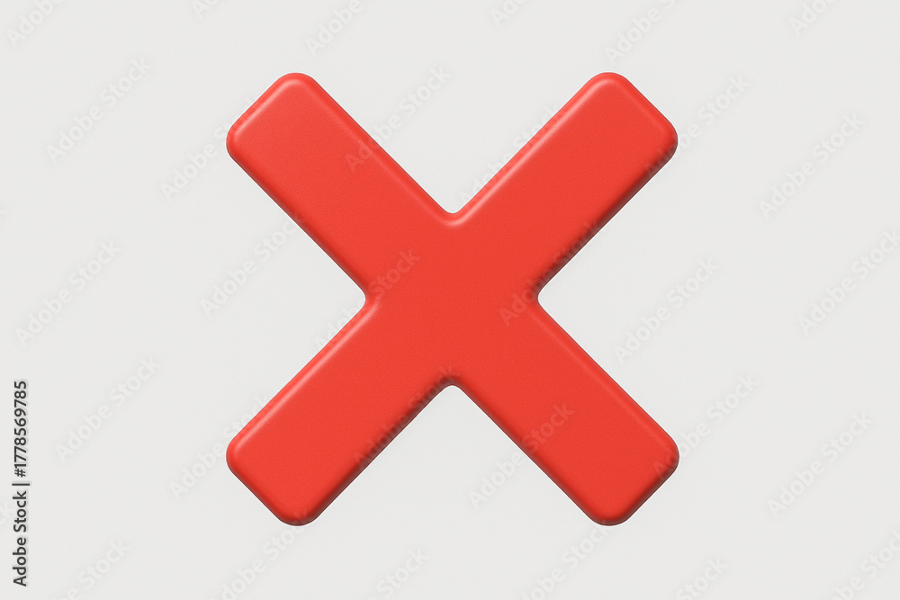 Obraz premium red cross mark