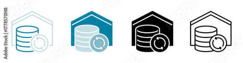 Database Vector Illustration In Multistyle