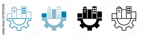 Infrastructure Vector Illustration In Multistyle