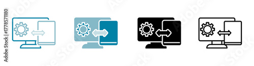 Computer Vector Illustration In Multistyle