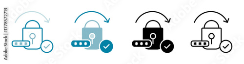 Password Vector Illustration In Multistyle