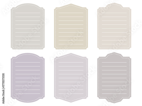 罫線ありのシンプルでおしゃれなメモフレームセット