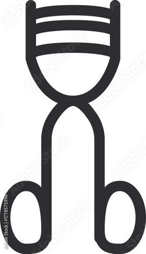 Eyelash curler icon Enhance your beauty routine with this simple outline for cosmetic design