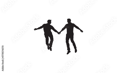 silhouette of a couple dancing