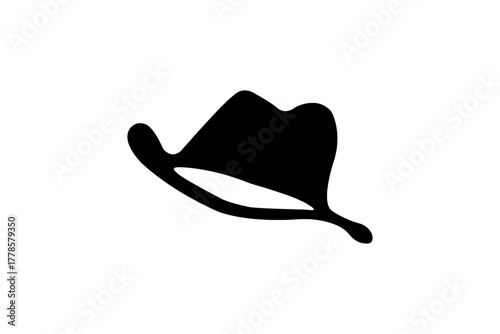 black hat on white background