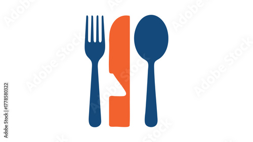 Food service cutlery flat icon