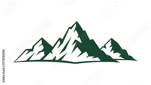 Stylized mountain range vector