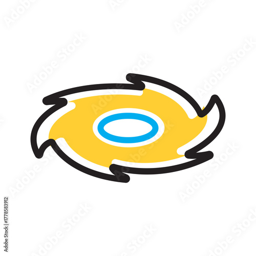 Vector multi color icon for Hurricane