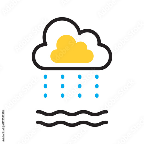 Vector multi color icon for Rain