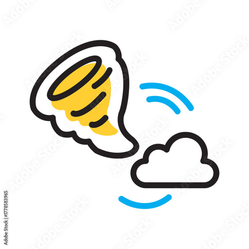 Vector multi color icon for Tornado