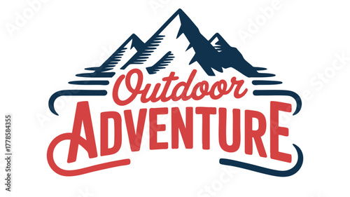 Outdoor adventure mountain logo