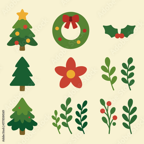 Christmas Santa hat gloves socks gift snowman snow winter ginger man cookie tree star heart decorati