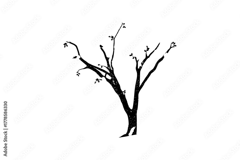 Fototapeta premium silhouette of a tree, snow tree vector