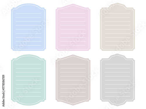 罫線ありのシンプルでおしゃれなメモフレームセット