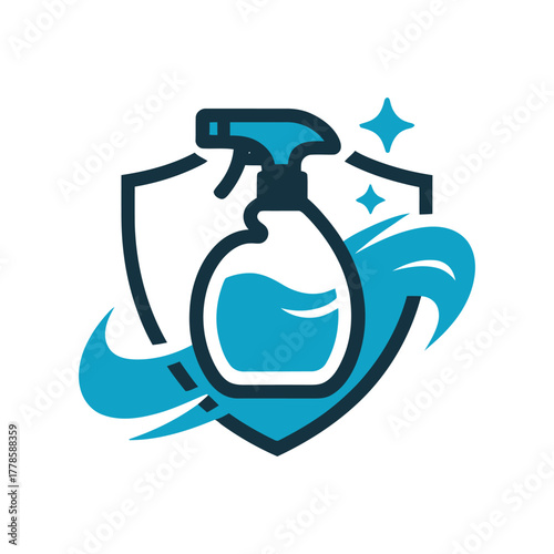 Hygiene shield spray bottle logo