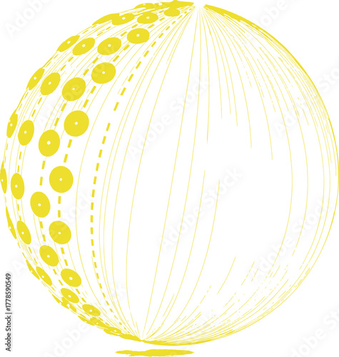  Abstract sphere composed of interconnected dots and lines, with a glowing cyan effect on one side