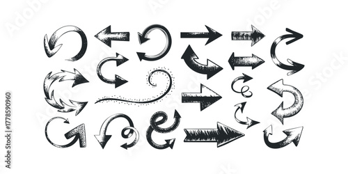 Collection of Hand Drawn Arrow Symbols
