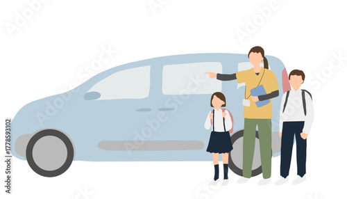 放課後デイサービスの送迎 ／ 乗車