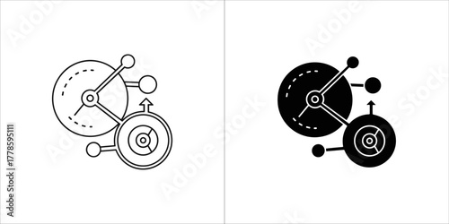 Data analysis and visualization icon for ui design
