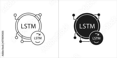 Lstm icon for deep learning and neural networks