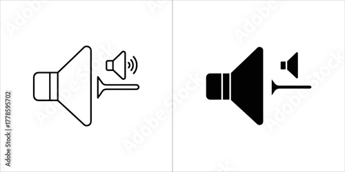 Volume control icon for sound adjustment