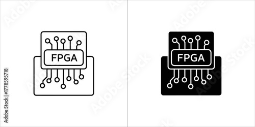 Field programmable gate array linear icon