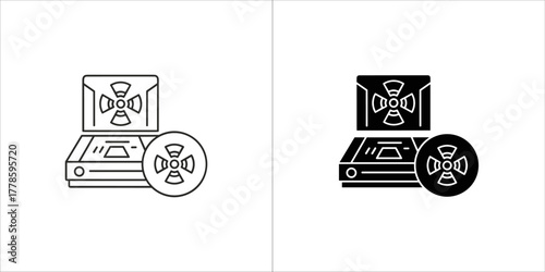 Optical disc drive linear icon