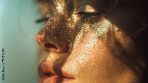 Solar Memory — Fragmented Light Portrait