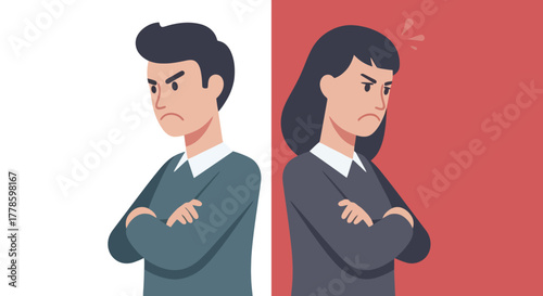 Couple Arguing Relationship Conflict Disagreement Between Man and Woman Emotional Stress Relationship Problems
