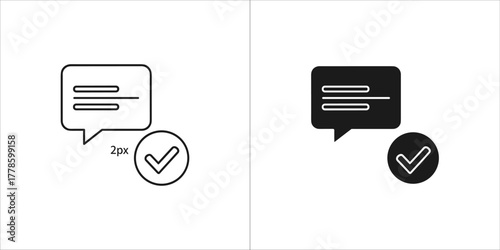 Message confirmation icon for communication success