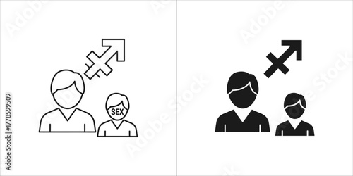 Sexuality and gender identity icon for websites