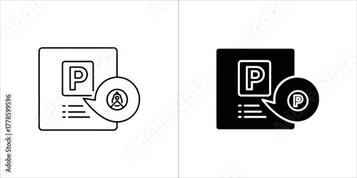 Parking for disabled people icon