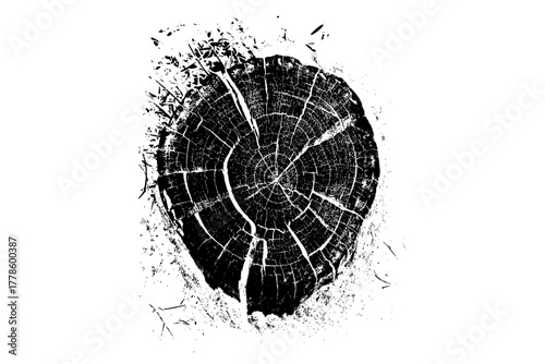 broken glass window, trunk ring selection, trunk lena tree