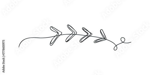 Continuous Line Drawing of Organic Shapes and Swirls