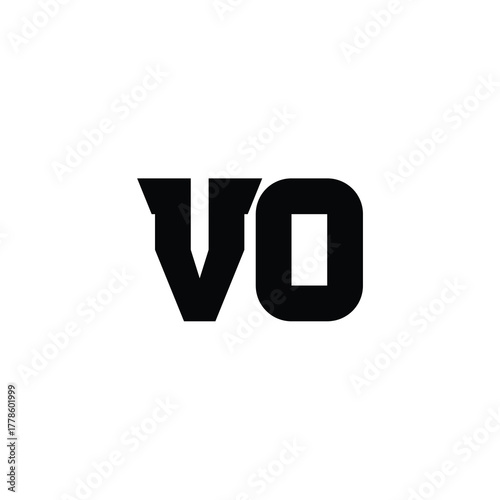 VO monogram logo design letter text name symbol monochrome logotype alphabet character simple logo