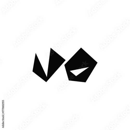 VO monogram logo design letter text name symbol monochrome logotype alphabet character simple logo