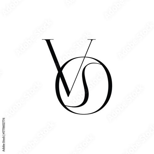 VO monogram logo design letter text name symbol monochrome logotype alphabet character simple logo