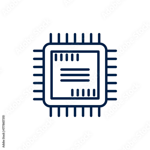 Processor vector illustration icon design trendy