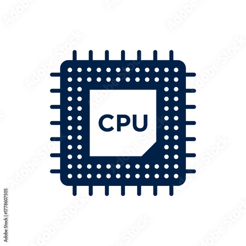 Processor vector illustration icon design trendy