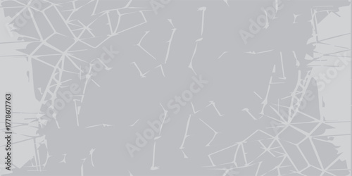 Abstract Gray Background with Geometric Crackle Pattern Design.