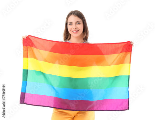 Happy young woman with LGBT...