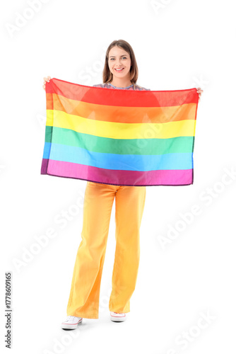Happy young woman with LGBT...