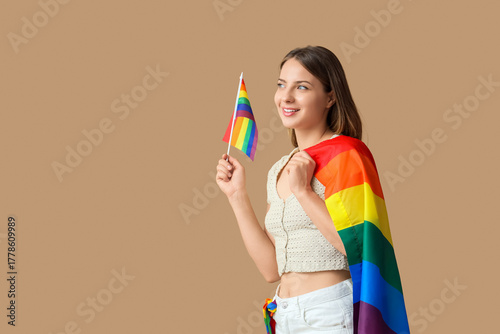 Happy young woman with LGBT...