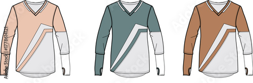 Stylish Long Sleeve Top Mockups for Fashion Design and Textile Manufacturing