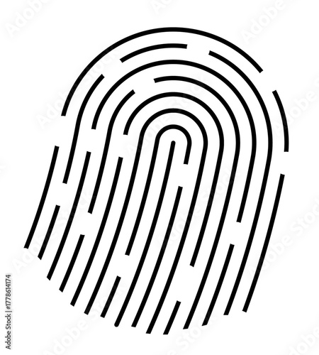 fingerprint on a white background