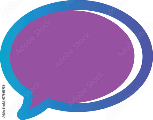 High-resolution chat bubble icon with gradient color.