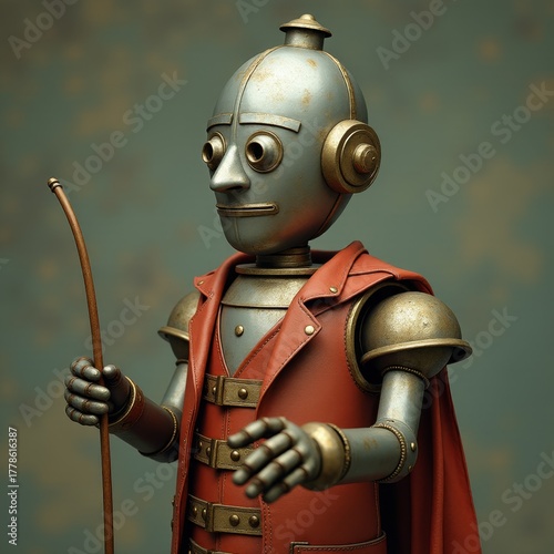 Retro robot, head and torso...