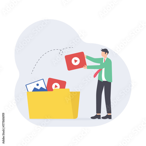 Strategic financial planning and investment tracking theme Illustrations