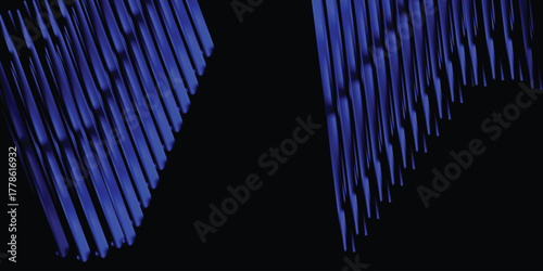 Abstract black background transparent glass effect a combination with light neon border Vector illustration