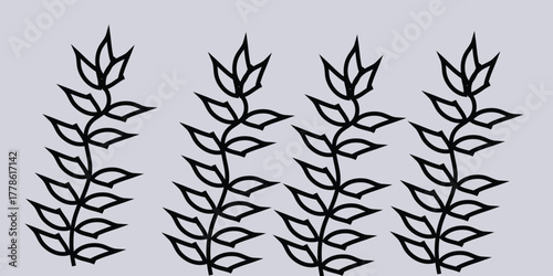 Abstract Flowers icon set. Flowers isolated on transparent background. Flowers in modern simple Vector illustration